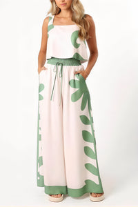 Set Top e Pantaloni Palazzo Floreali