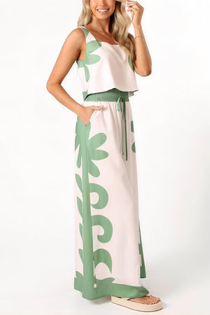 Set Top e Pantaloni Palazzo Floreali