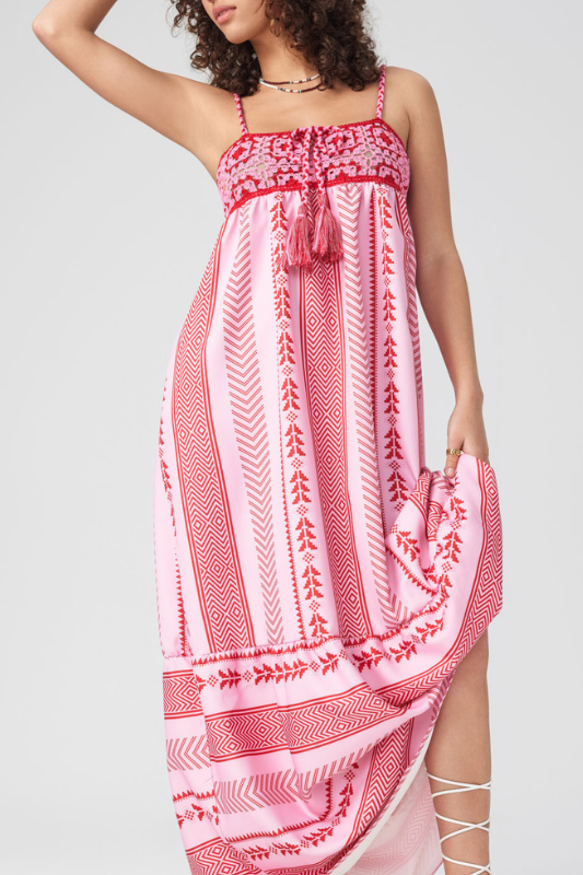 Abito Lungo Bohemien Ricamato