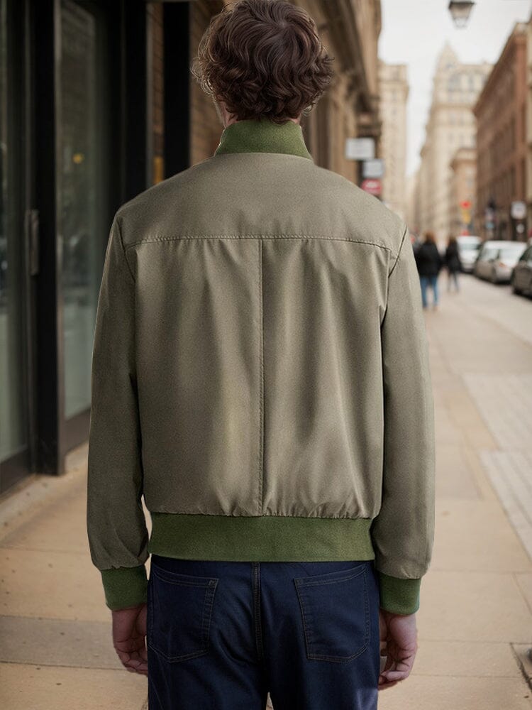 Casual Contrast Collar Jacket Jackets coofandy 