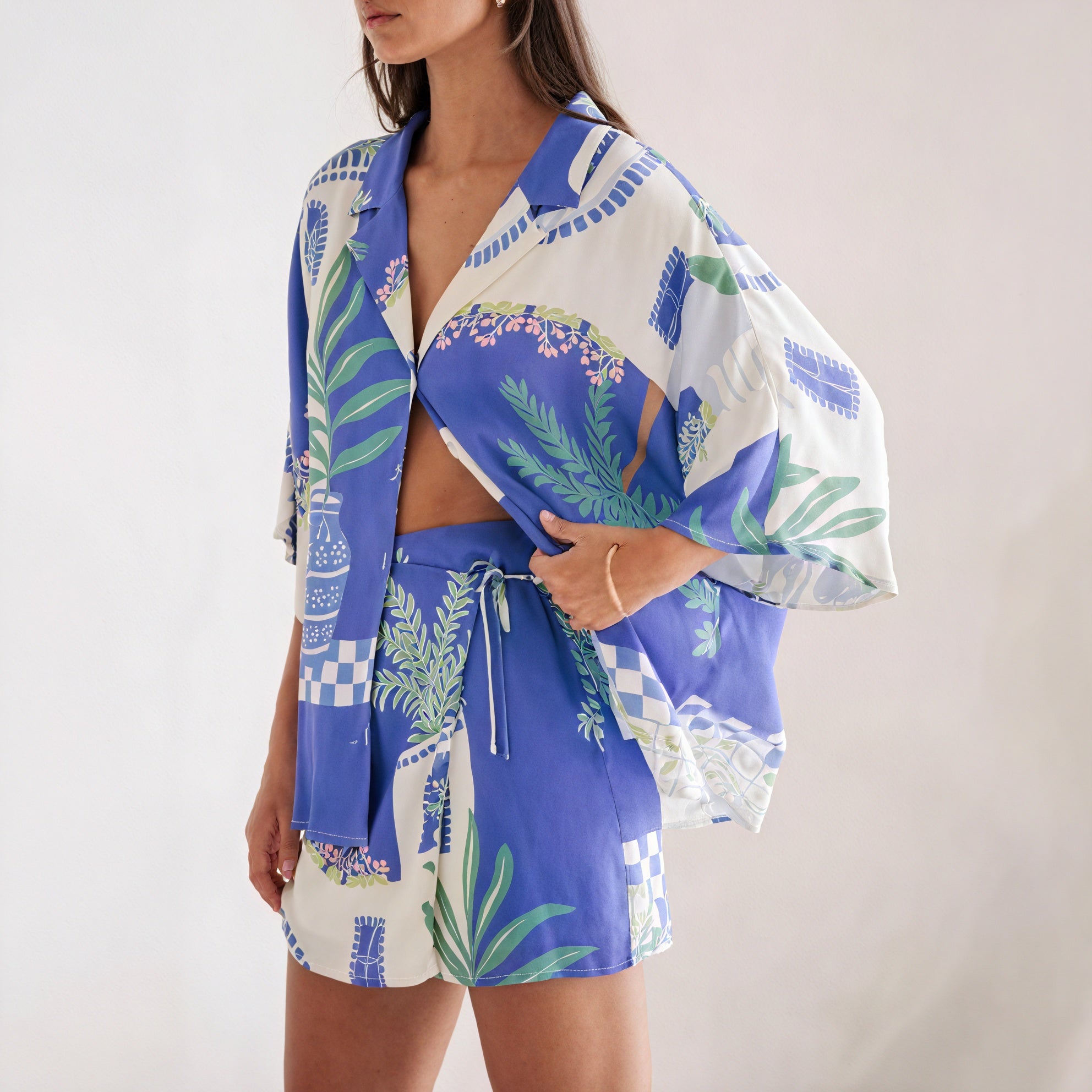 Completo Coordinato con Stampa Botanica