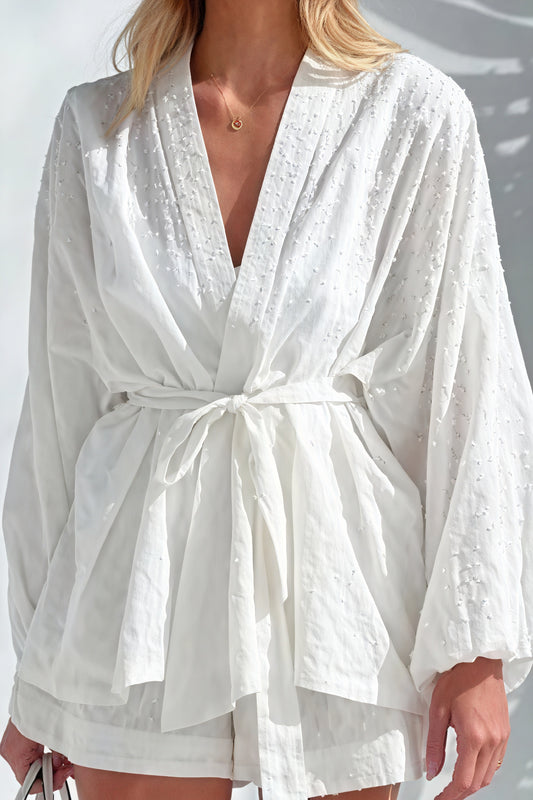 Kimono Chic Testurizzato con Cintura