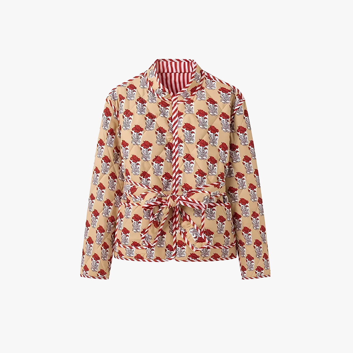 Giacca Trapuntata Reversibile con Cintura