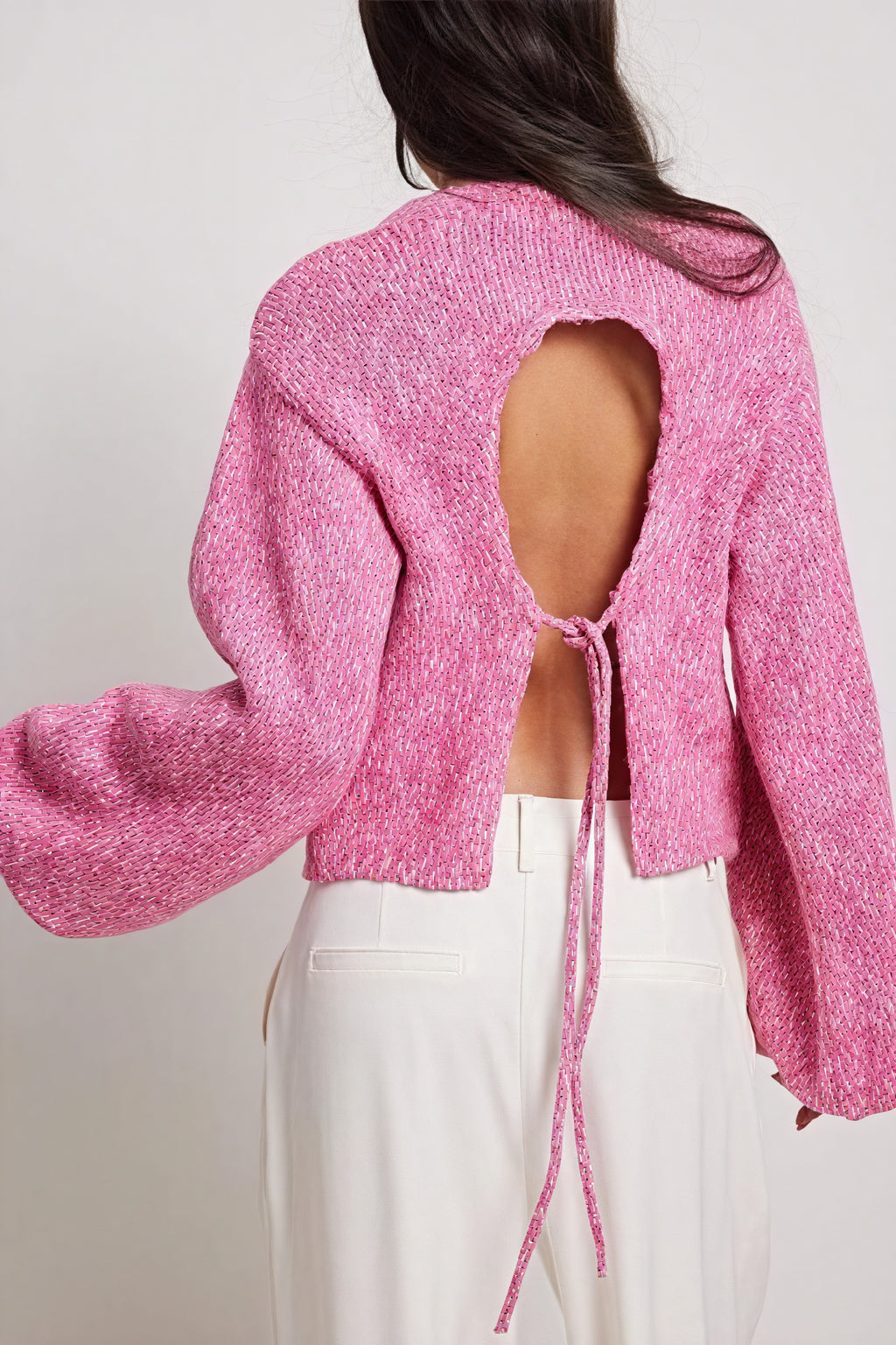 Maglia Testurizzata Maniche a Campana