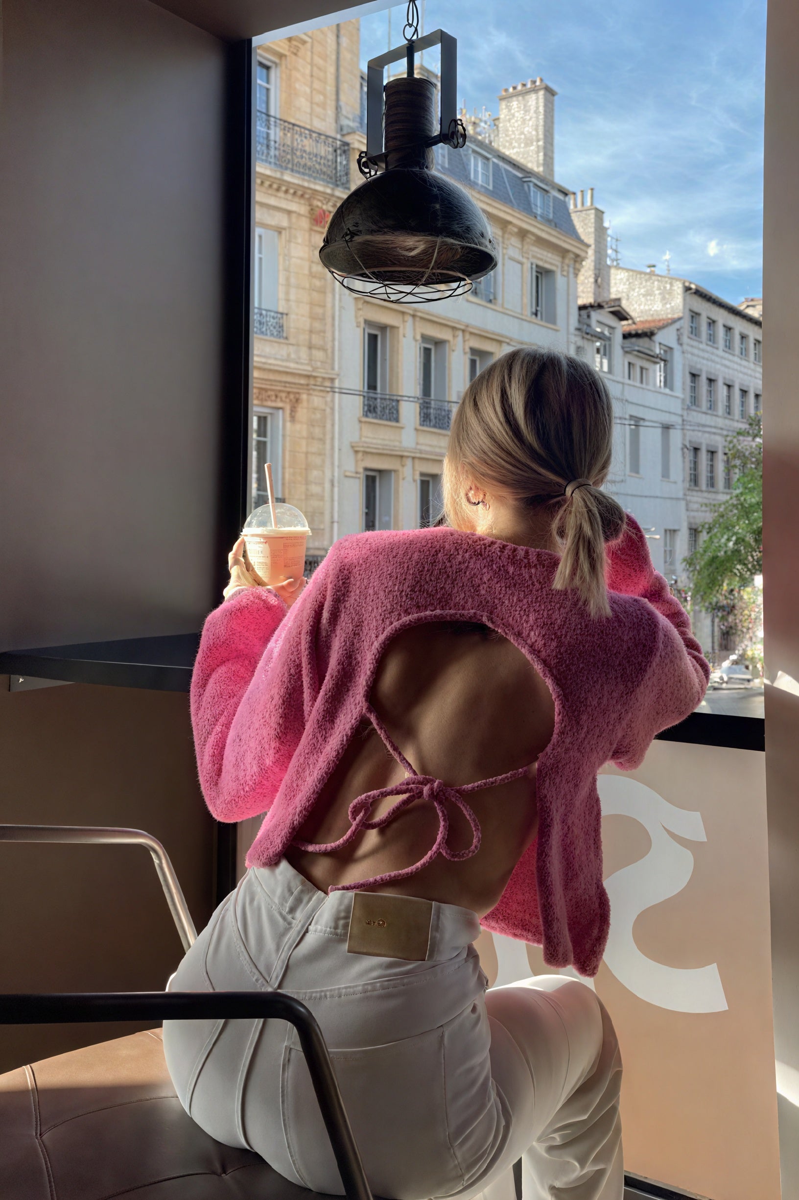 Maglia Testurizzata Maniche a Campana