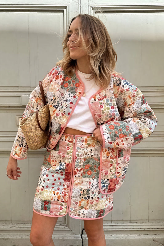 Giacca Patchwork Floreale Stile Bohémien
