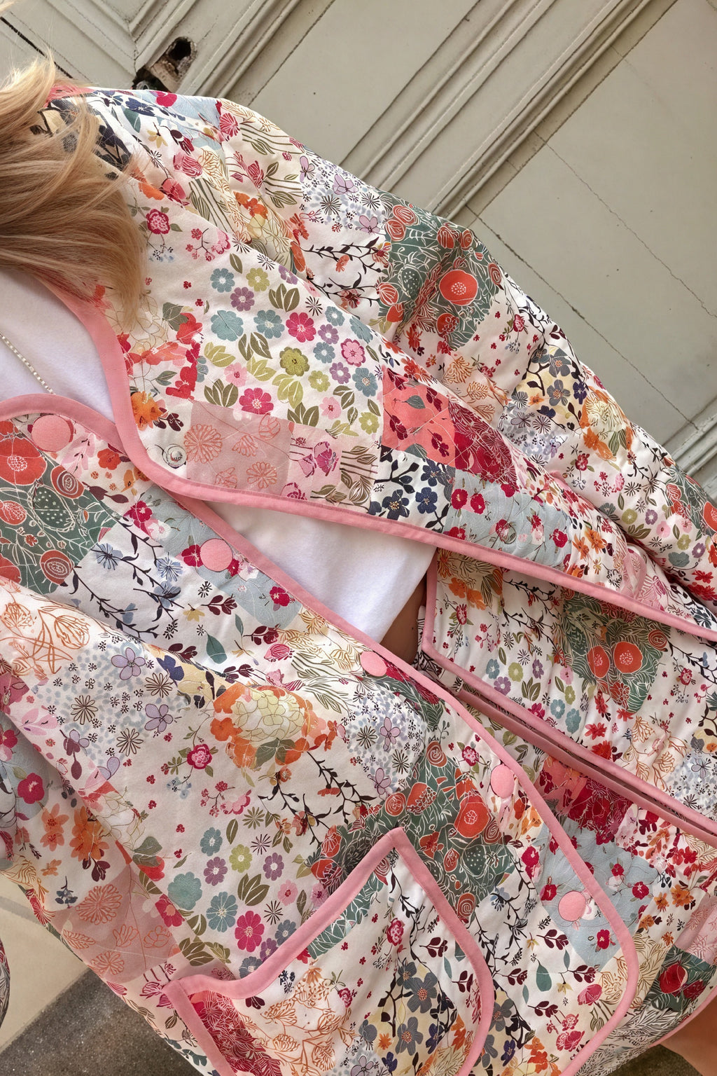 Giacca Patchwork Floreale Stile Bohémien