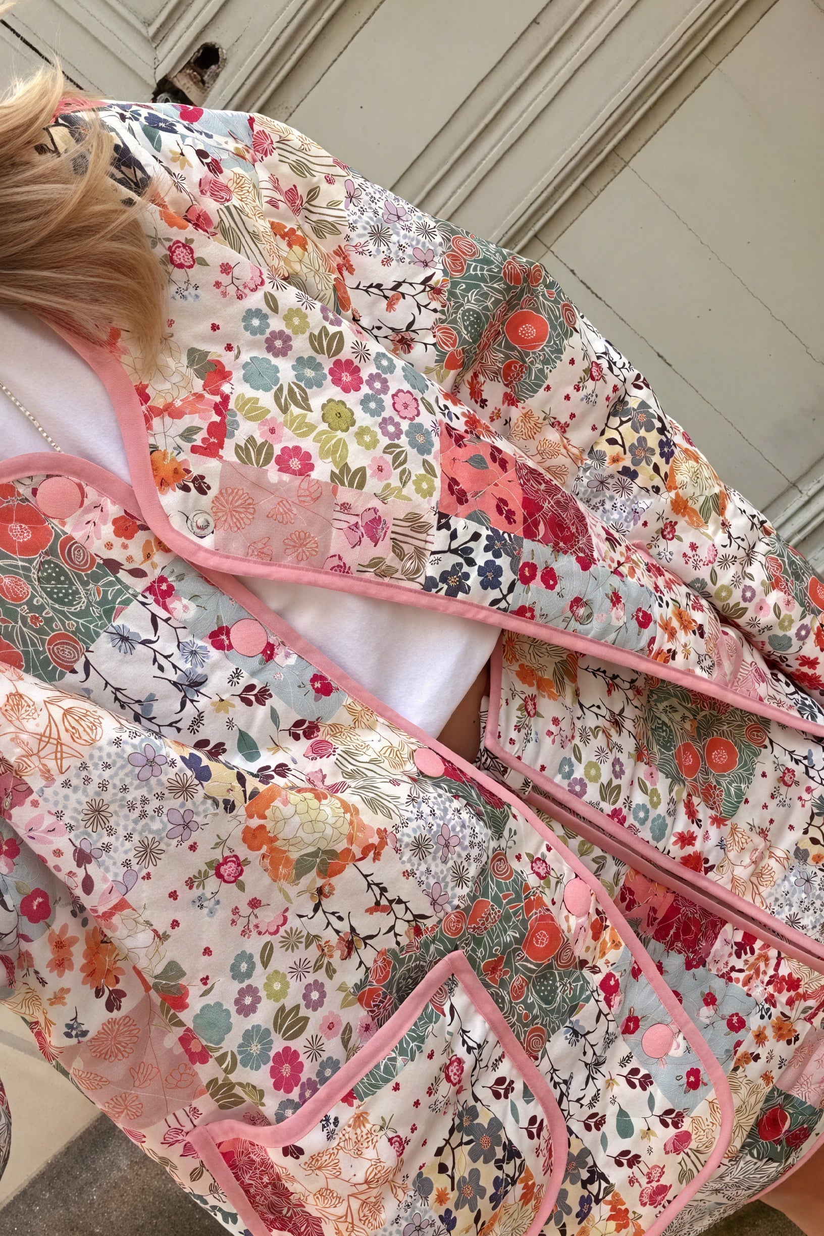 Giacca Patchwork Floreale Stile Bohémien