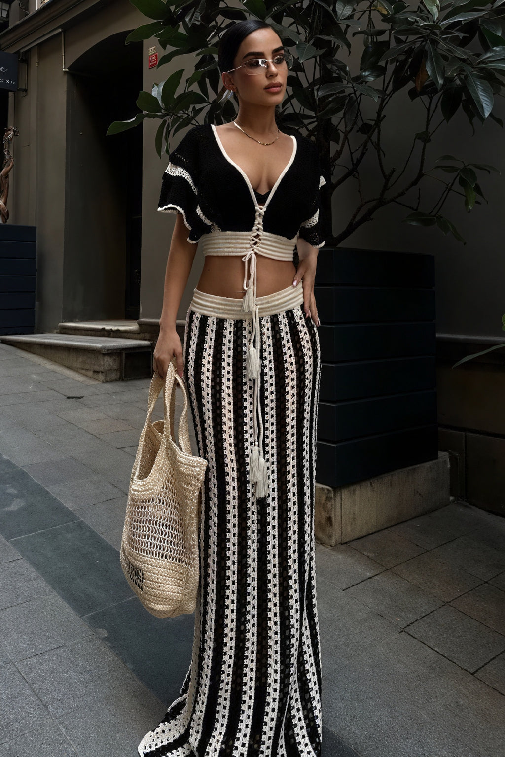 Top Crochet & Gonna a Vita Alta