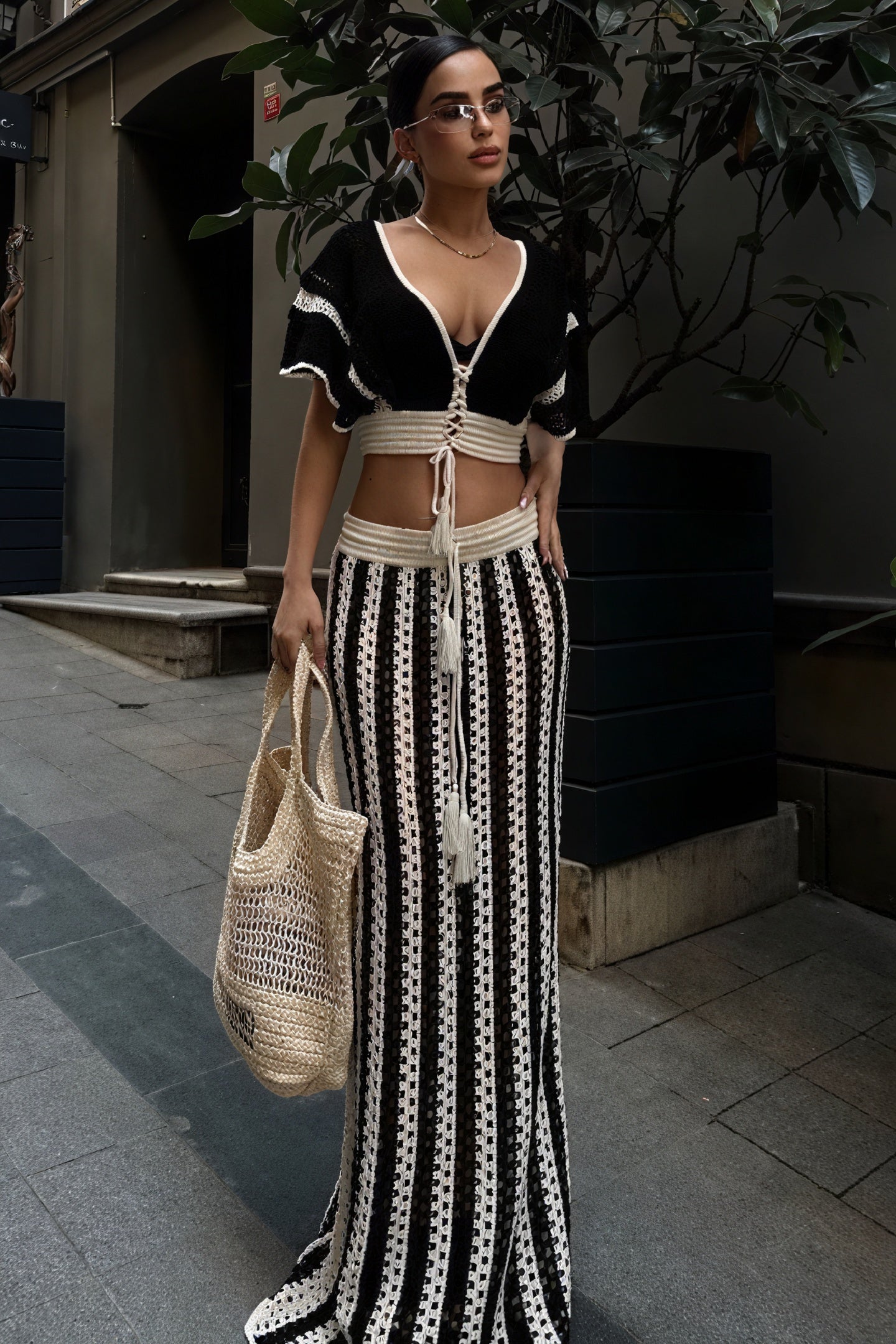 Top Crochet & Gonna a Vita Alta