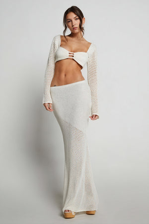 Completo Crochet: Top Corto & Gonna Maxi