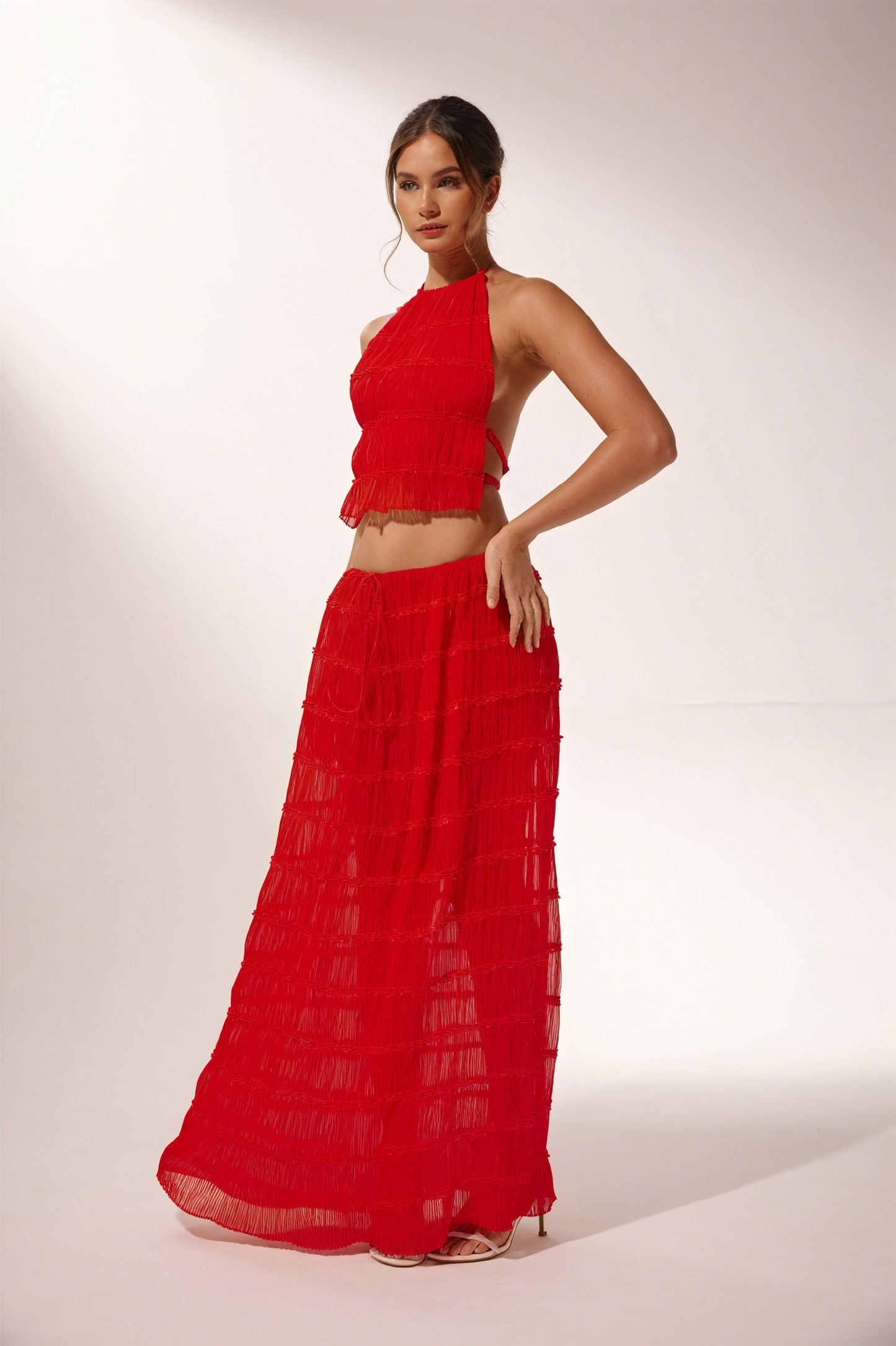 Completo Chic: Top Halter & Gonna Maxi