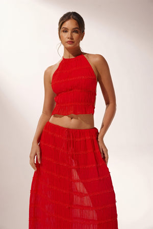 Completo Chic: Top Halter & Gonna Maxi
