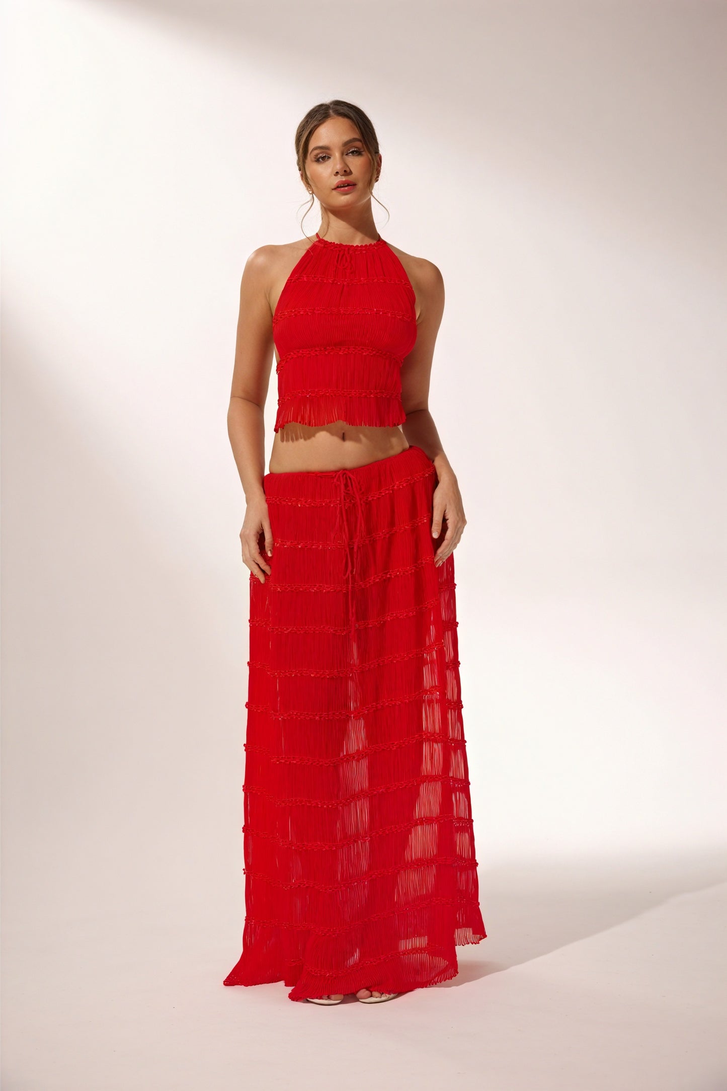 Completo Chic: Top Halter & Gonna Maxi