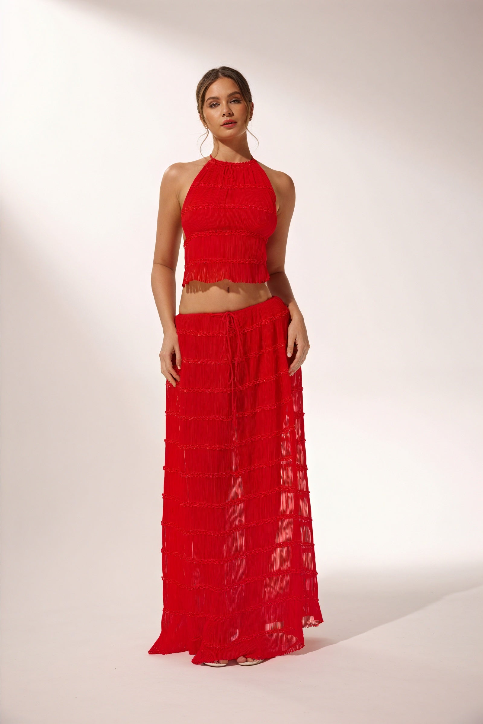Completo Chic: Top Halter & Gonna Maxi