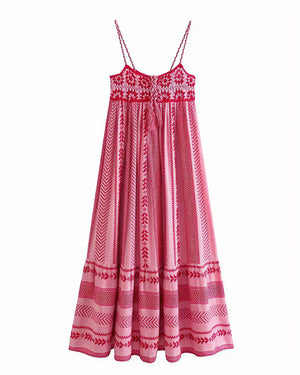 Abito Lungo Bohemien Ricamato