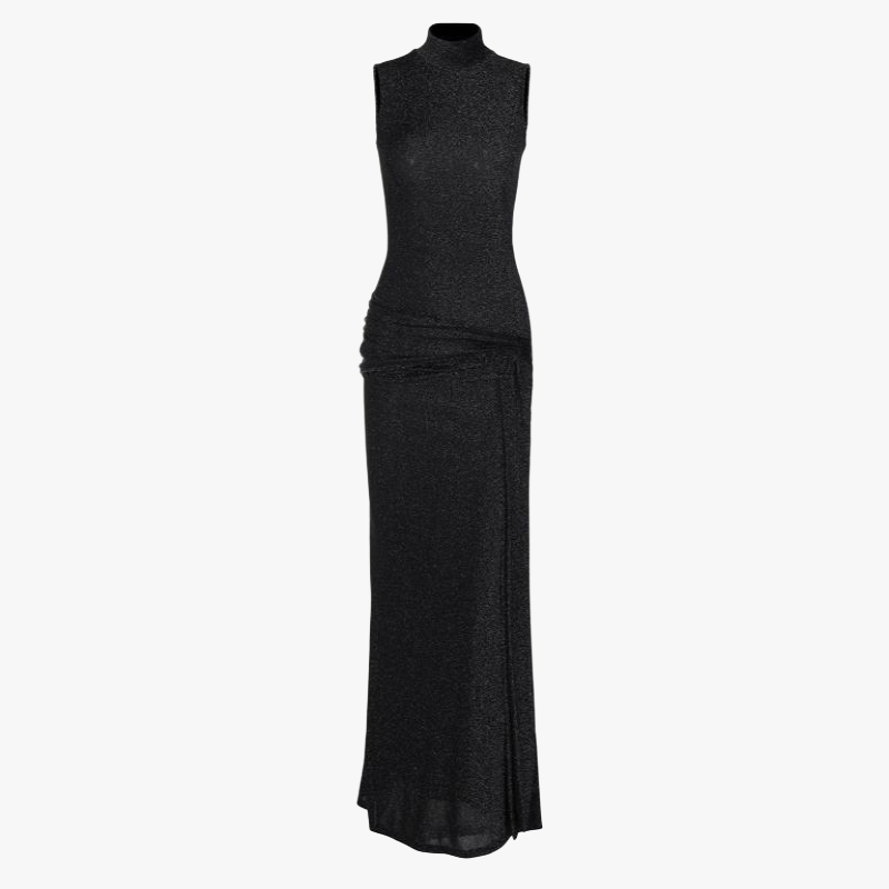 Abito Lungo Elegante con Cintura