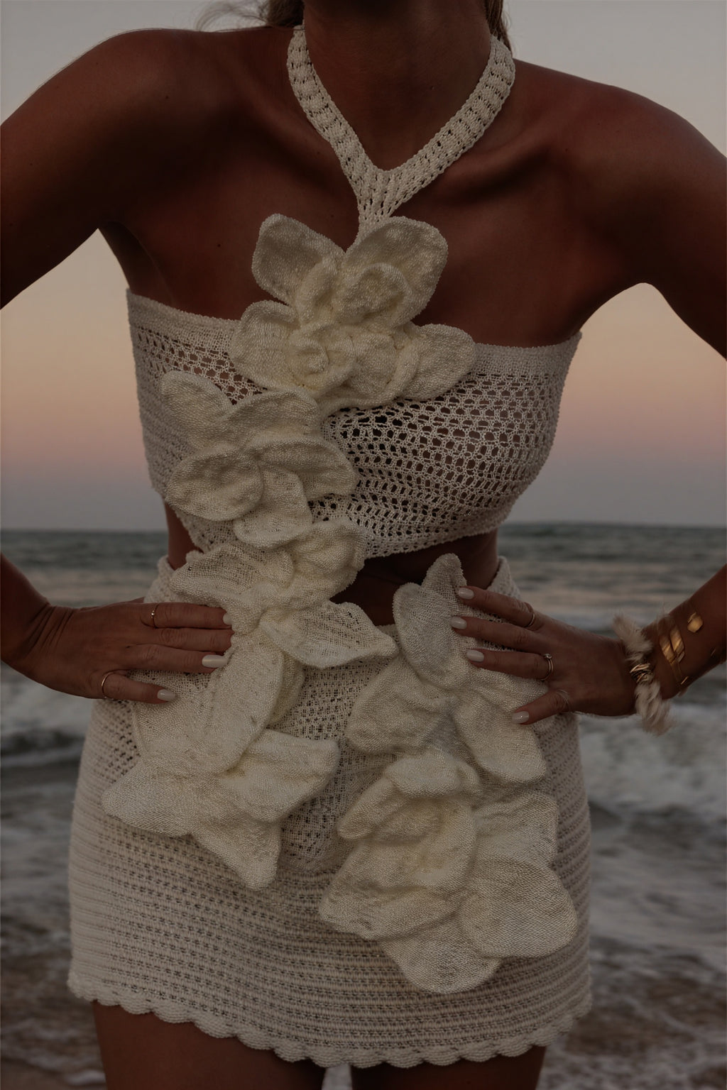 Abito Crochet Bohémien Due Pezzi