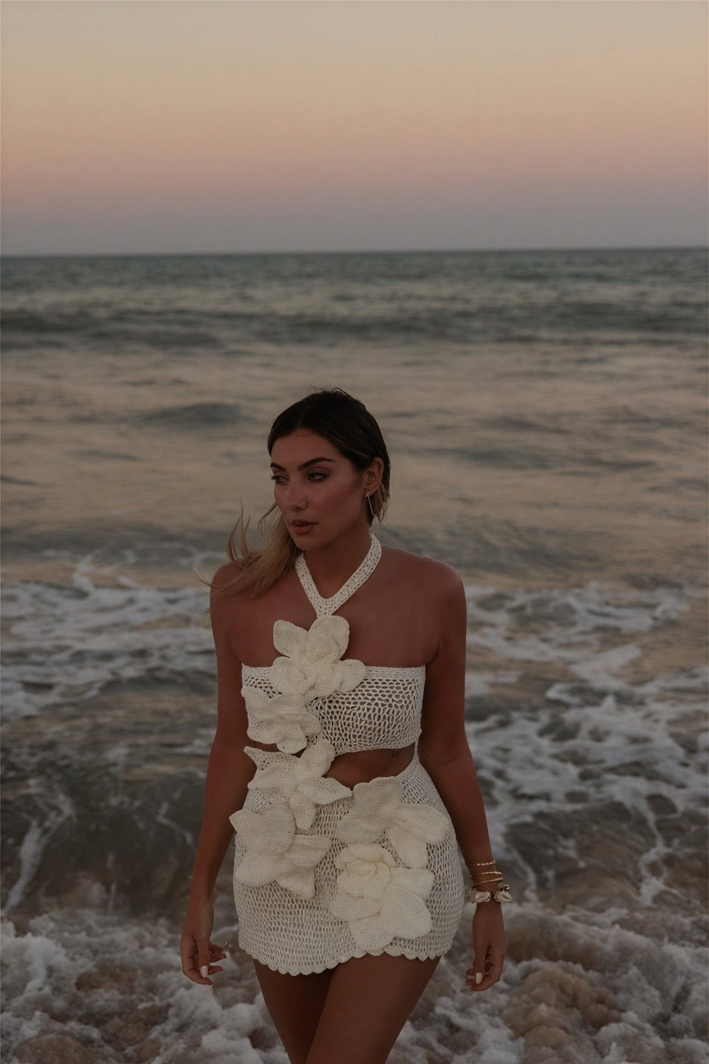 Abito Crochet Bohémien Due Pezzi