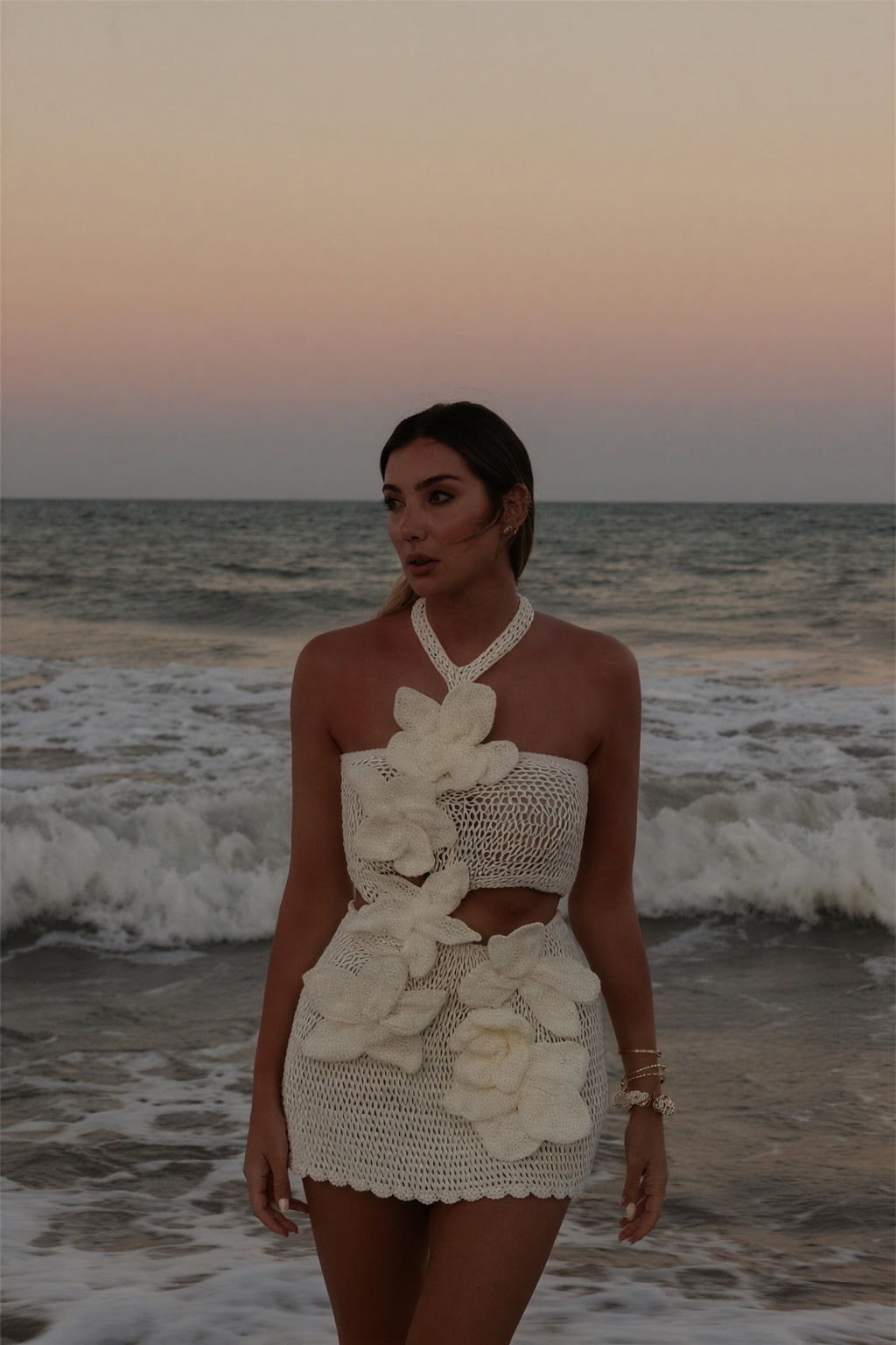 Abito Crochet Bohémien Due Pezzi