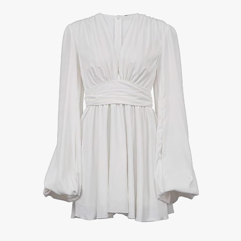 Abito Elegante con Maniche Voluminose