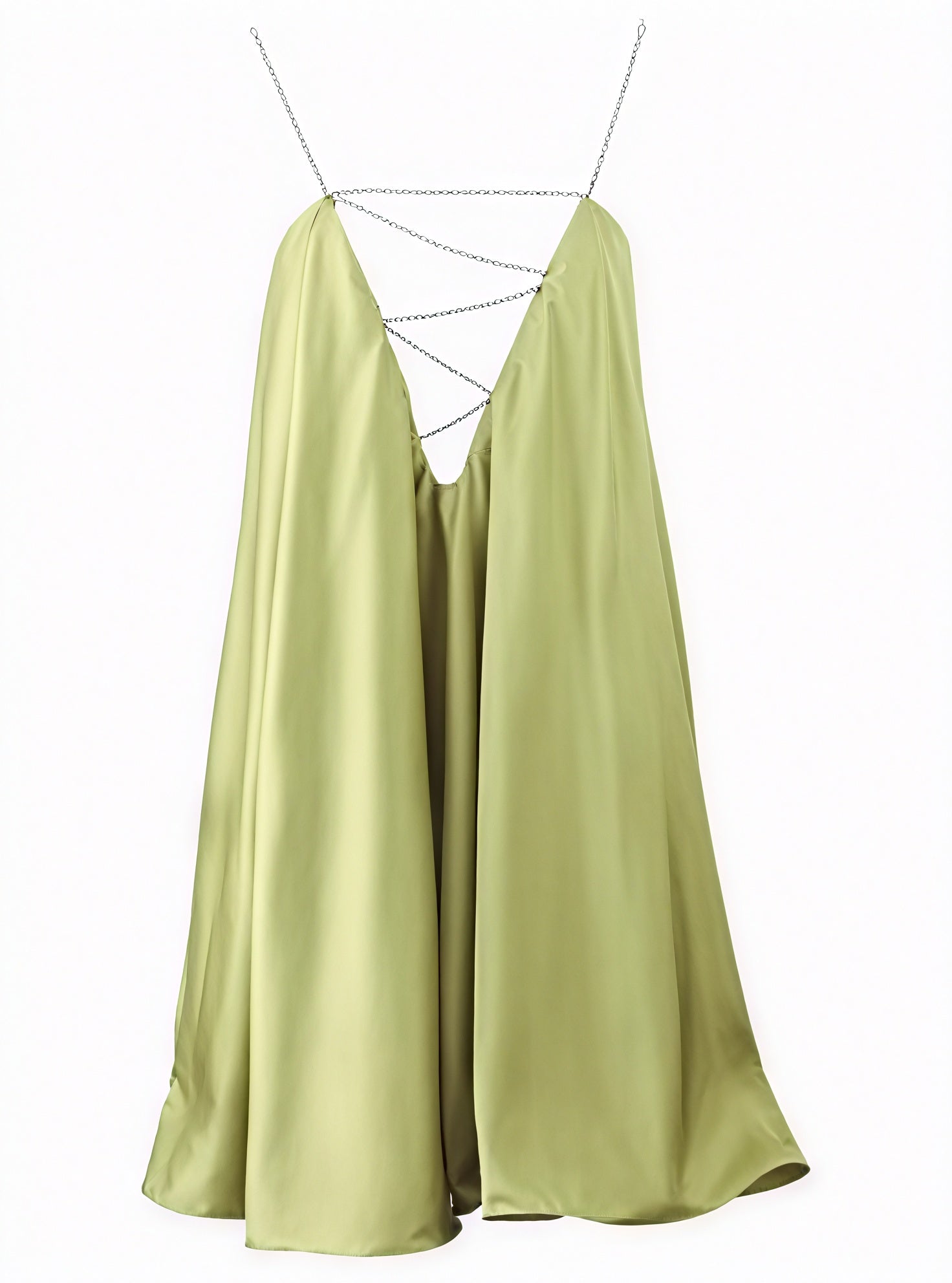 Abito Seta A-Line con Dettagli Gioiello