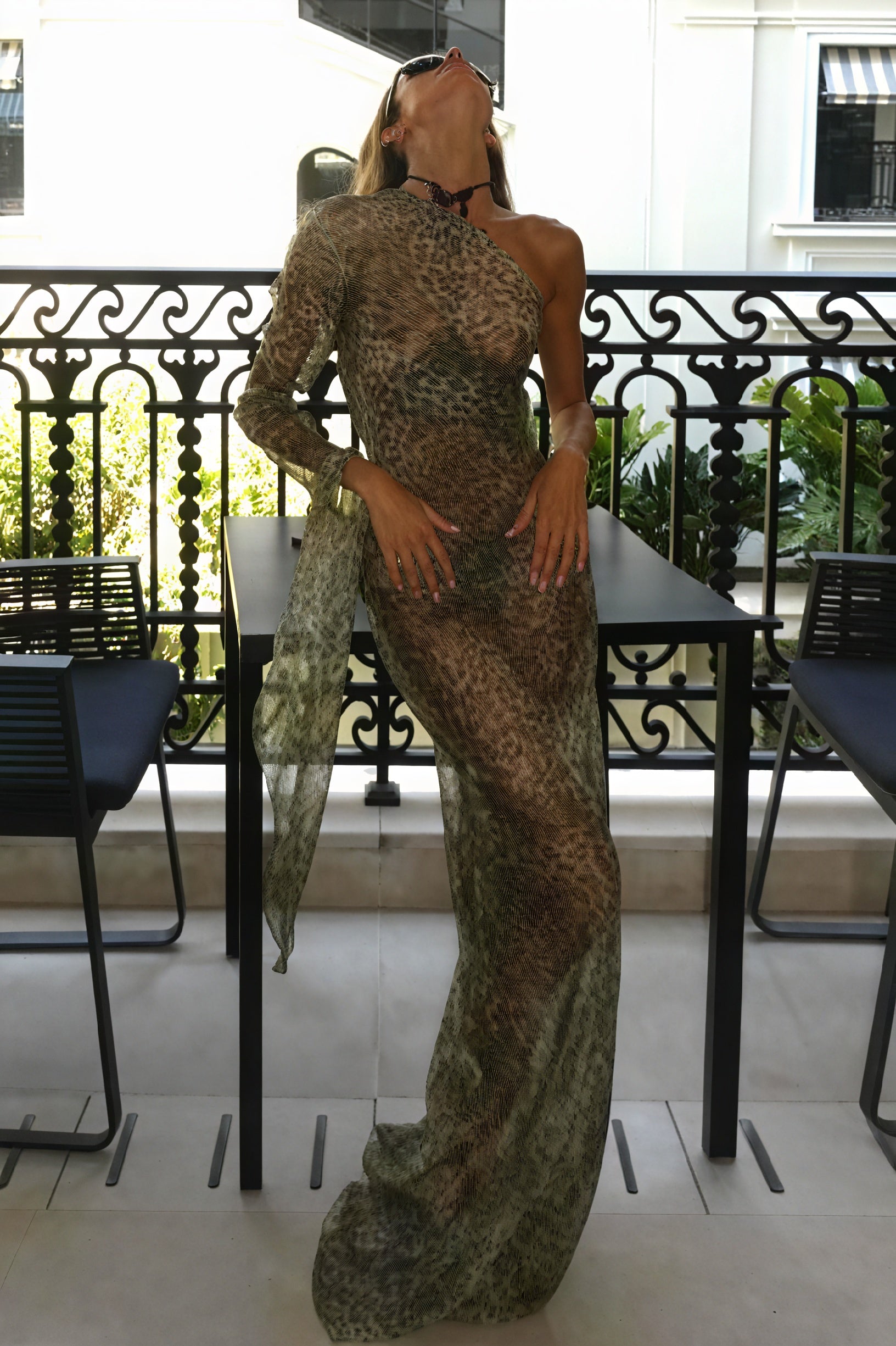 Abito Monospalla Stampa Animalier