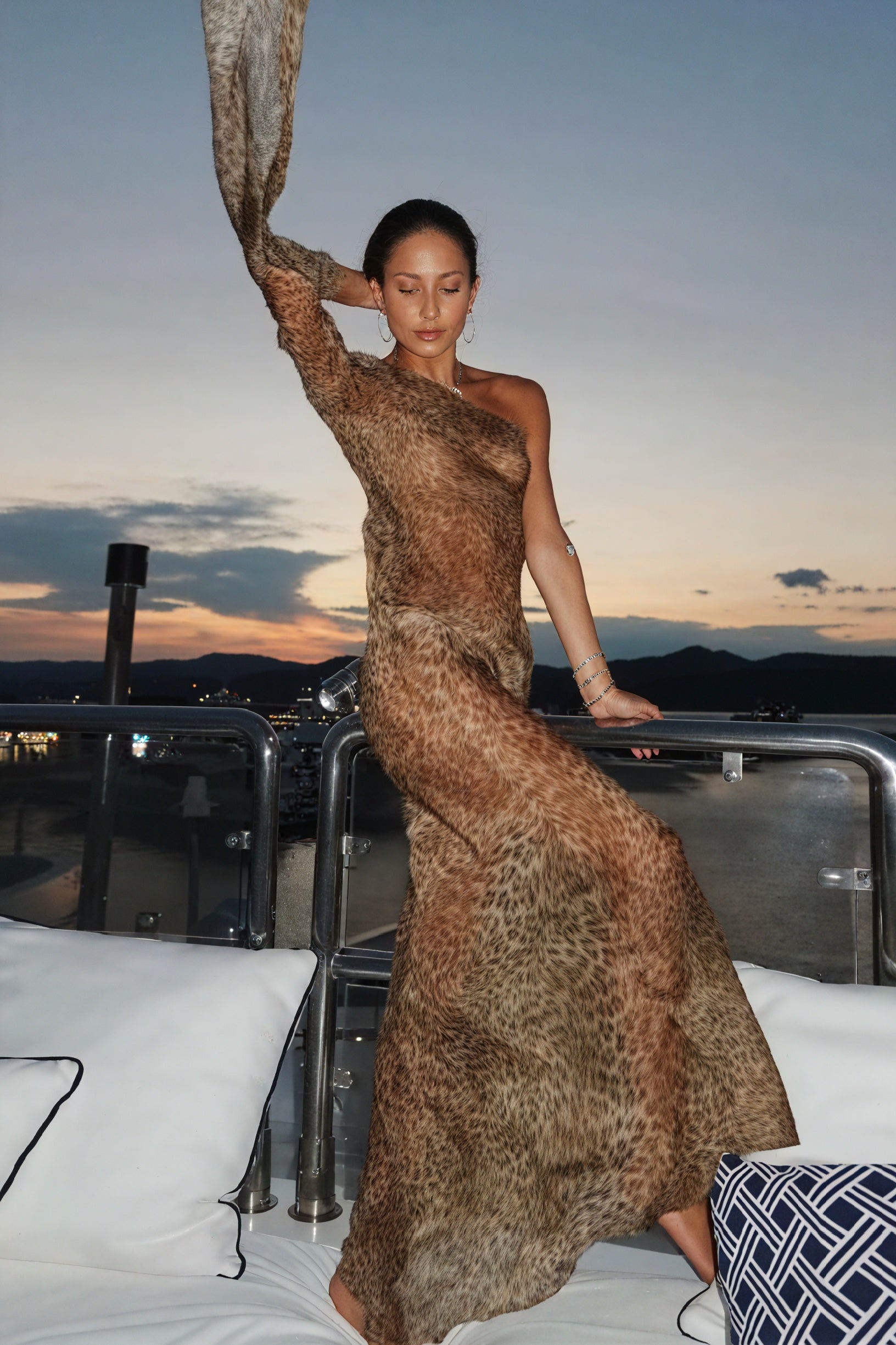 Abito Monospalla Stampa Animalier