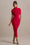 Abito Scultoreo con Drappeggio Asimmetrico