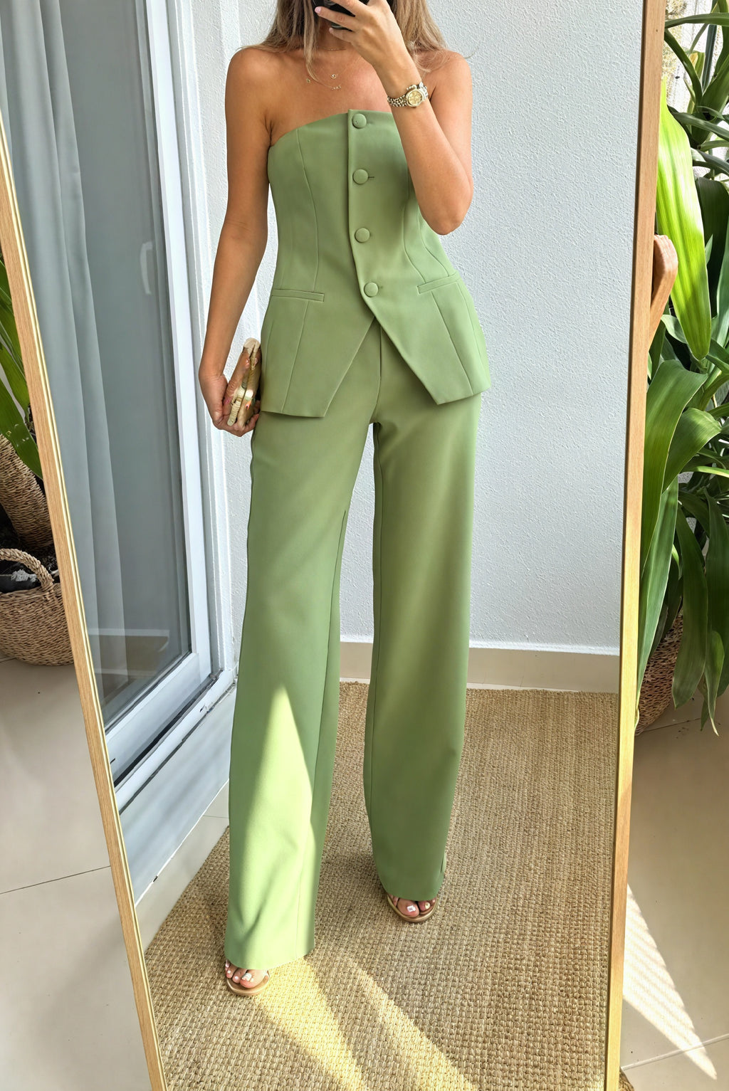 Completo Tailleur con Pantaloni Ampi