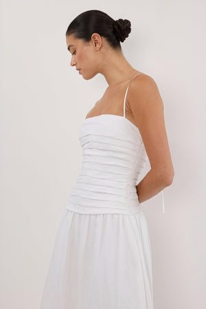 Abito Midi A-Line con Bretelle Sottili