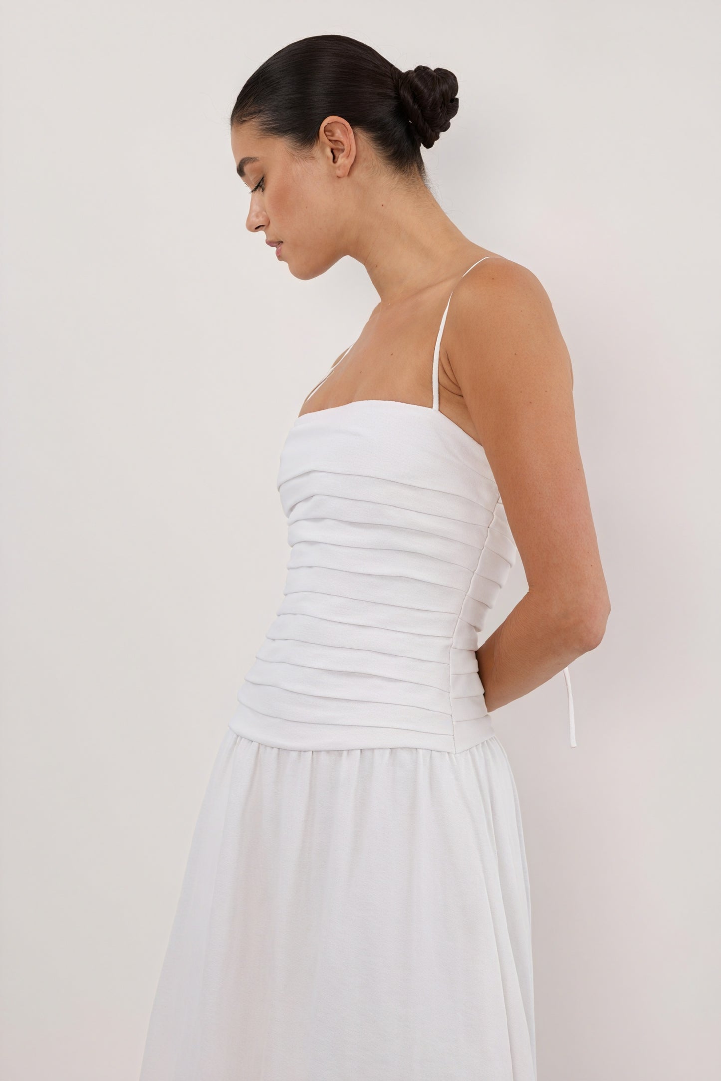 Abito Midi A-Line con Bretelle Sottili