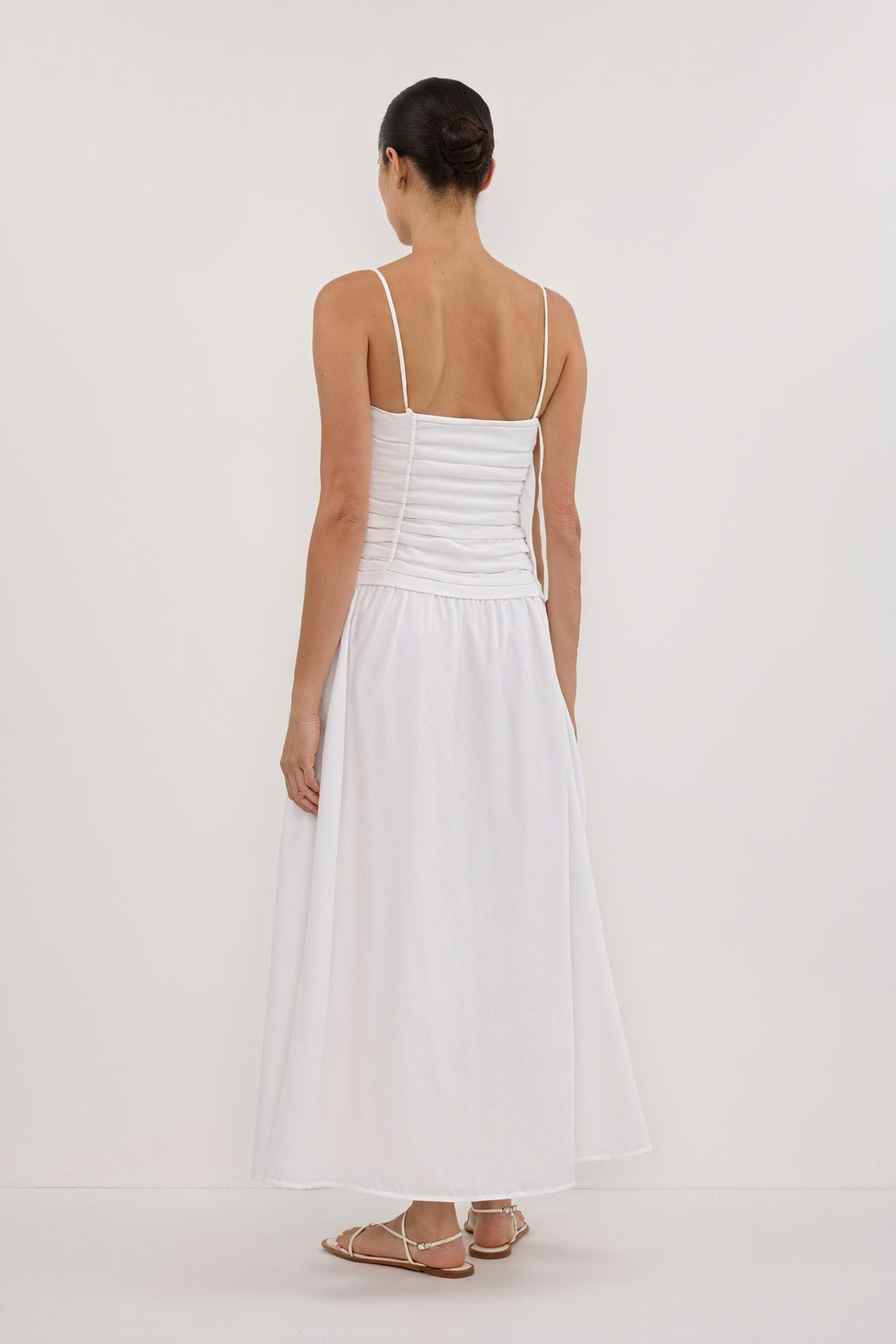 Abito Midi A-Line con Bretelle Sottili