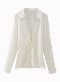 Blusa Chic con Nodo Frontale