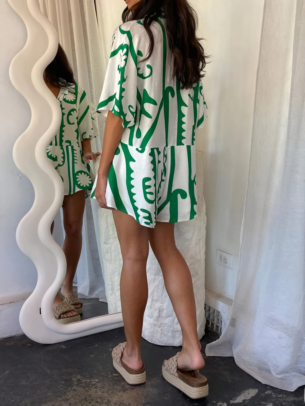 Vestito Donna Corto – Stampa Unica, Abbottonatura Frontale, Maniche Corte-81581-d1d4222a-b415-4b9e-973f-0260d80d54d6