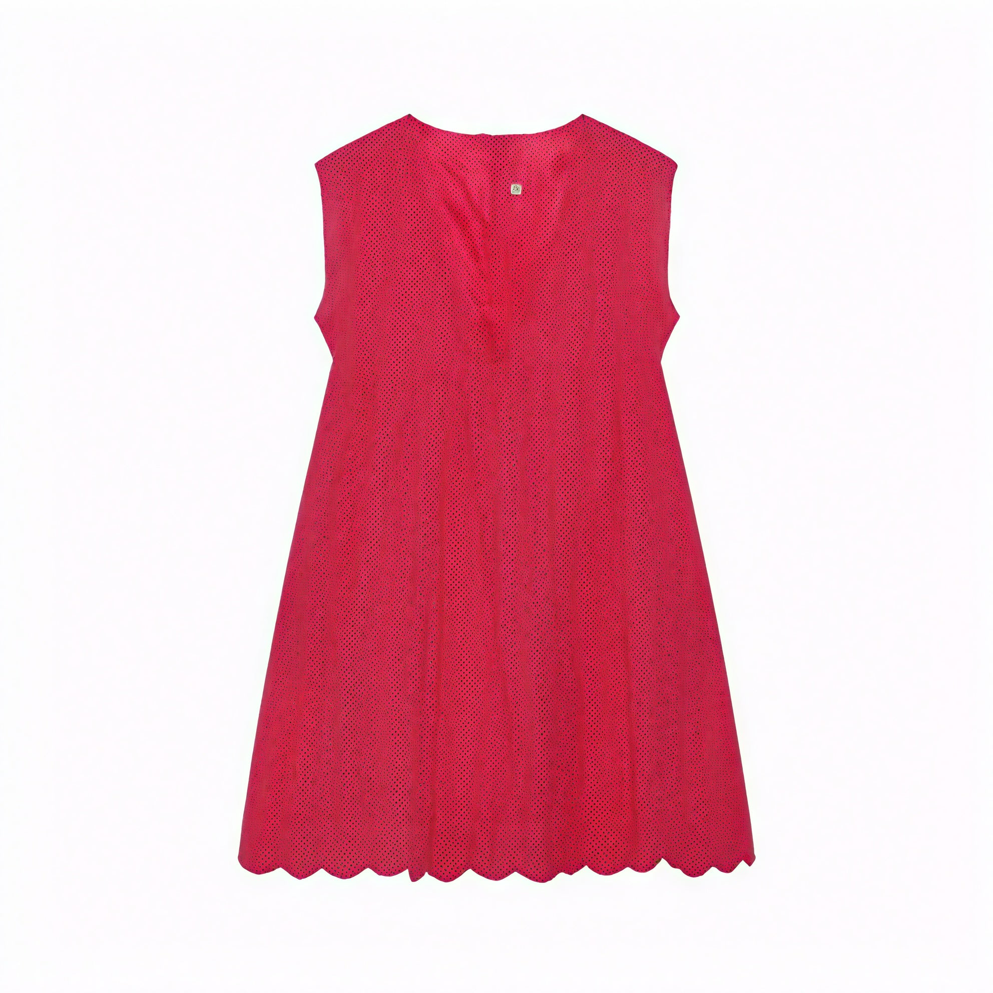 Abito Estivo Traforato Scollo a V Orlo Smerlato Senza Maniche Elegante Traspirante-81587-0bc1d5f2-4369-47c5-ba13-095e732b81a6