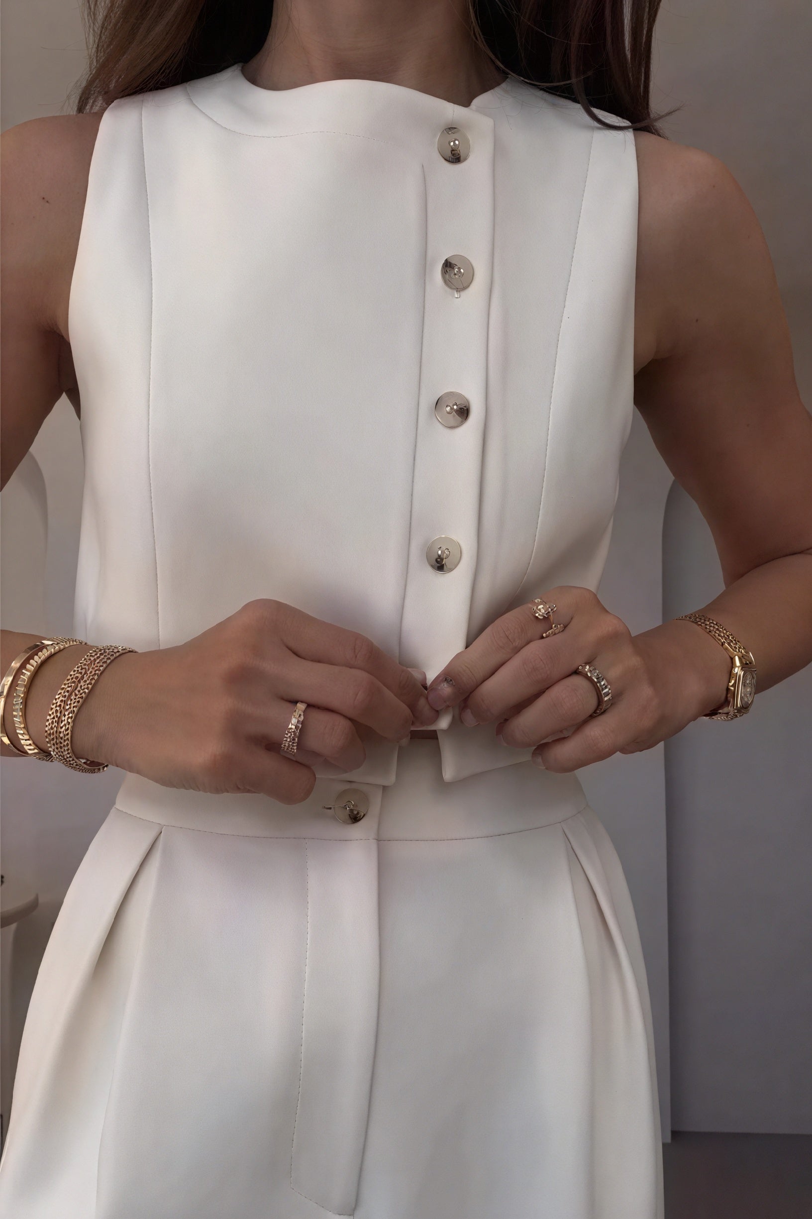 Completo Tailleur Crop con Pantaloni Ampi