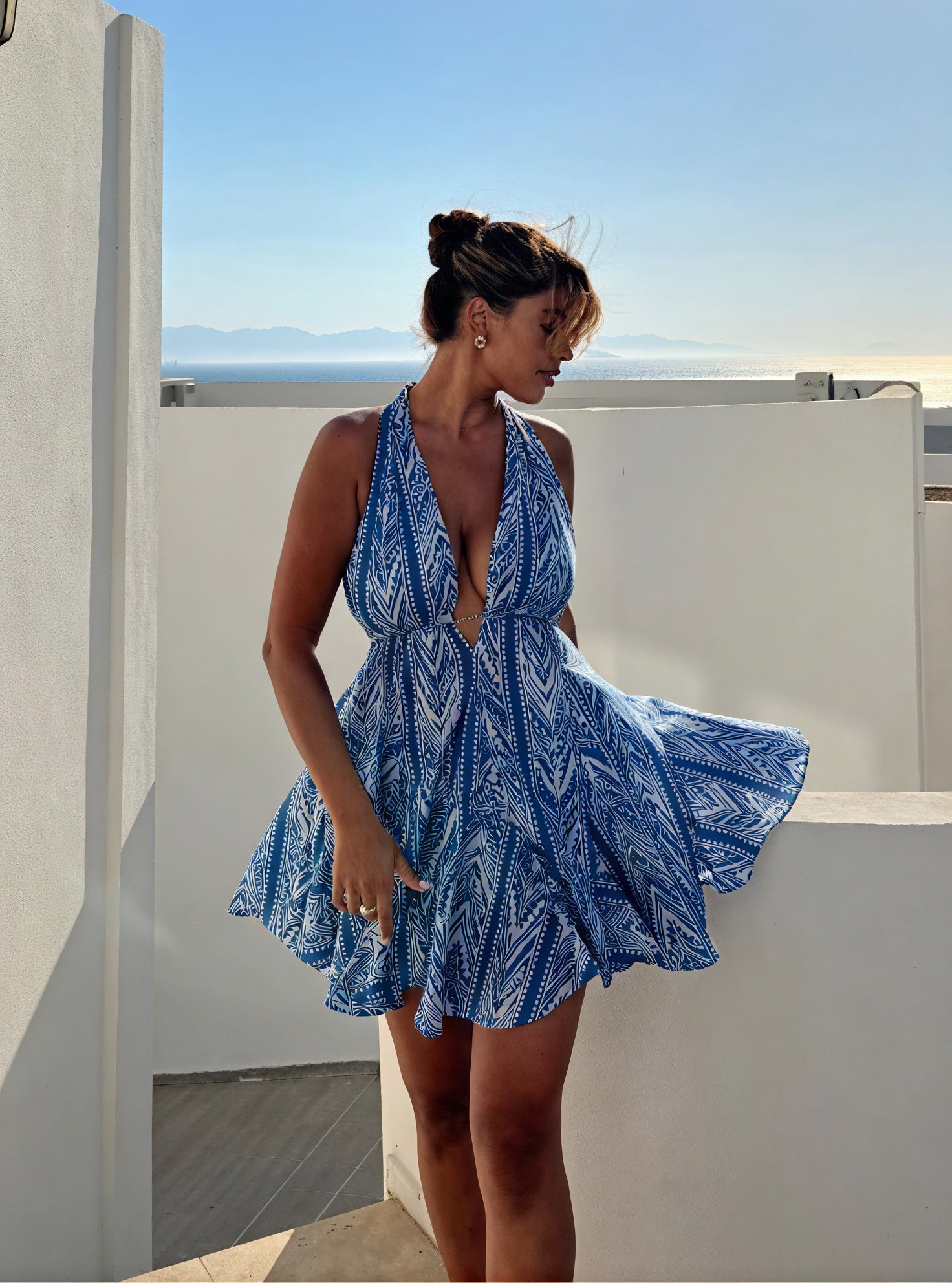 Abito A-Line con Scollo Halter