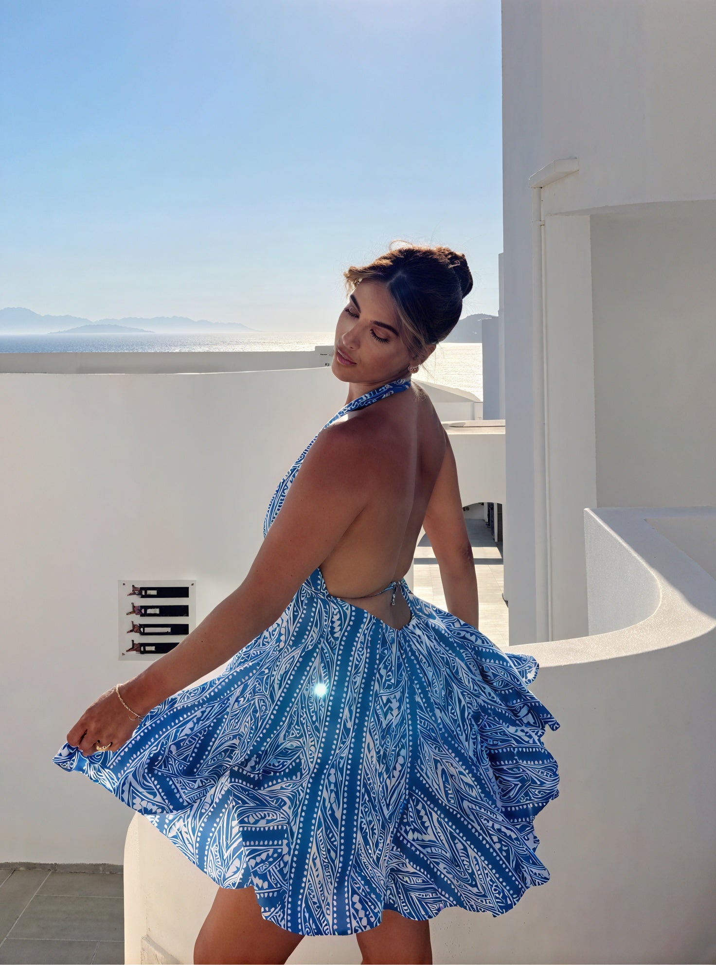 Abito A-Line con Scollo Halter