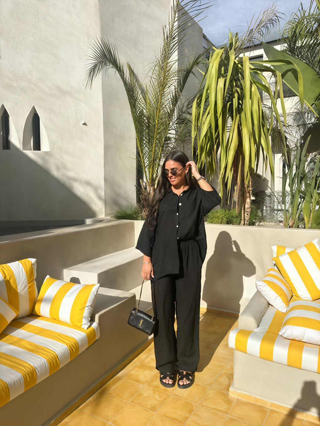 Completo due pezzi donna lino – Camicia bottoni e pantaloni morbidi, vestibilità rilassata-82126-161ad74e-759c-4728-88a1-df37da69f5f7