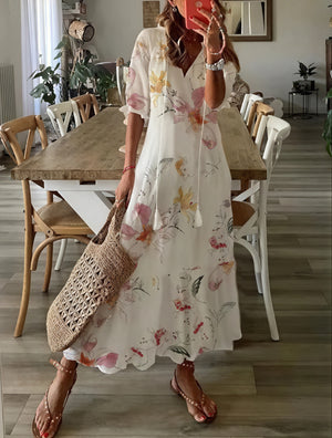 Abito Midi Fantasia: Stile Bohémien Raffinato
