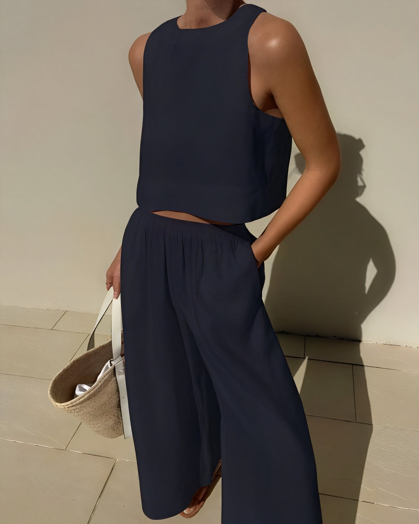 Completo Top Corto e Pantaloni Ampi
