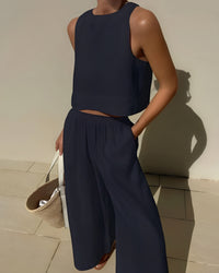 Completo Top Corto e Pantaloni Ampi