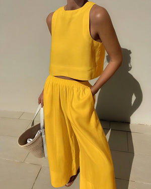 Completo Top Corto e Pantaloni Ampi