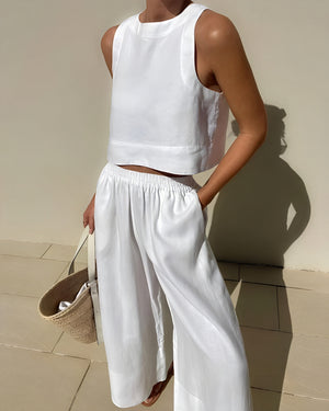 Completo Top Corto e Pantaloni Ampi