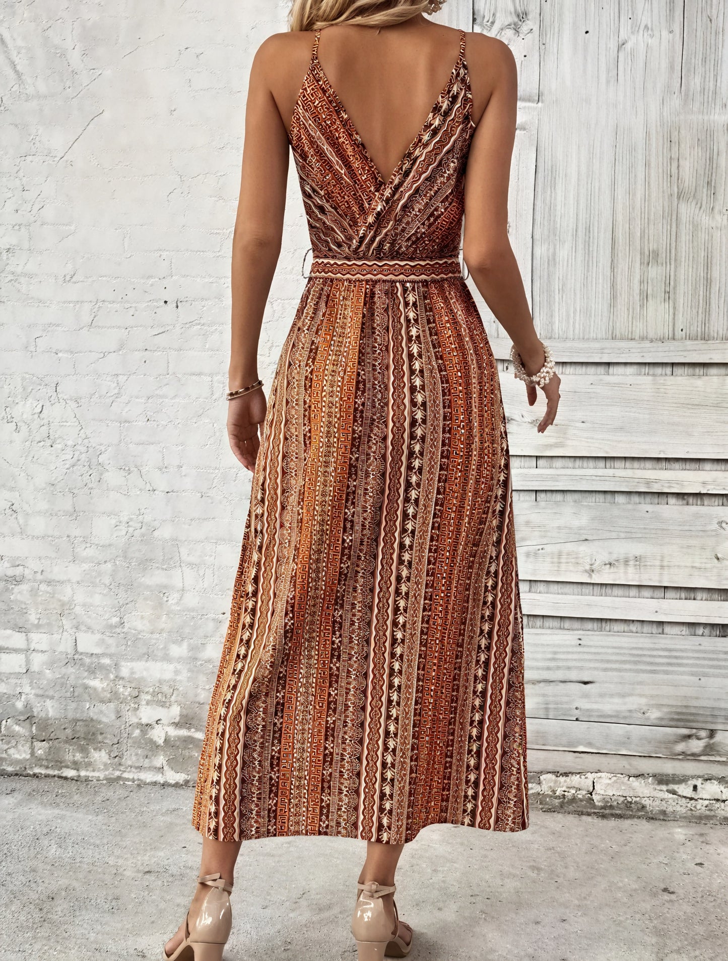 Abito Maxi con Cintura Nodo
