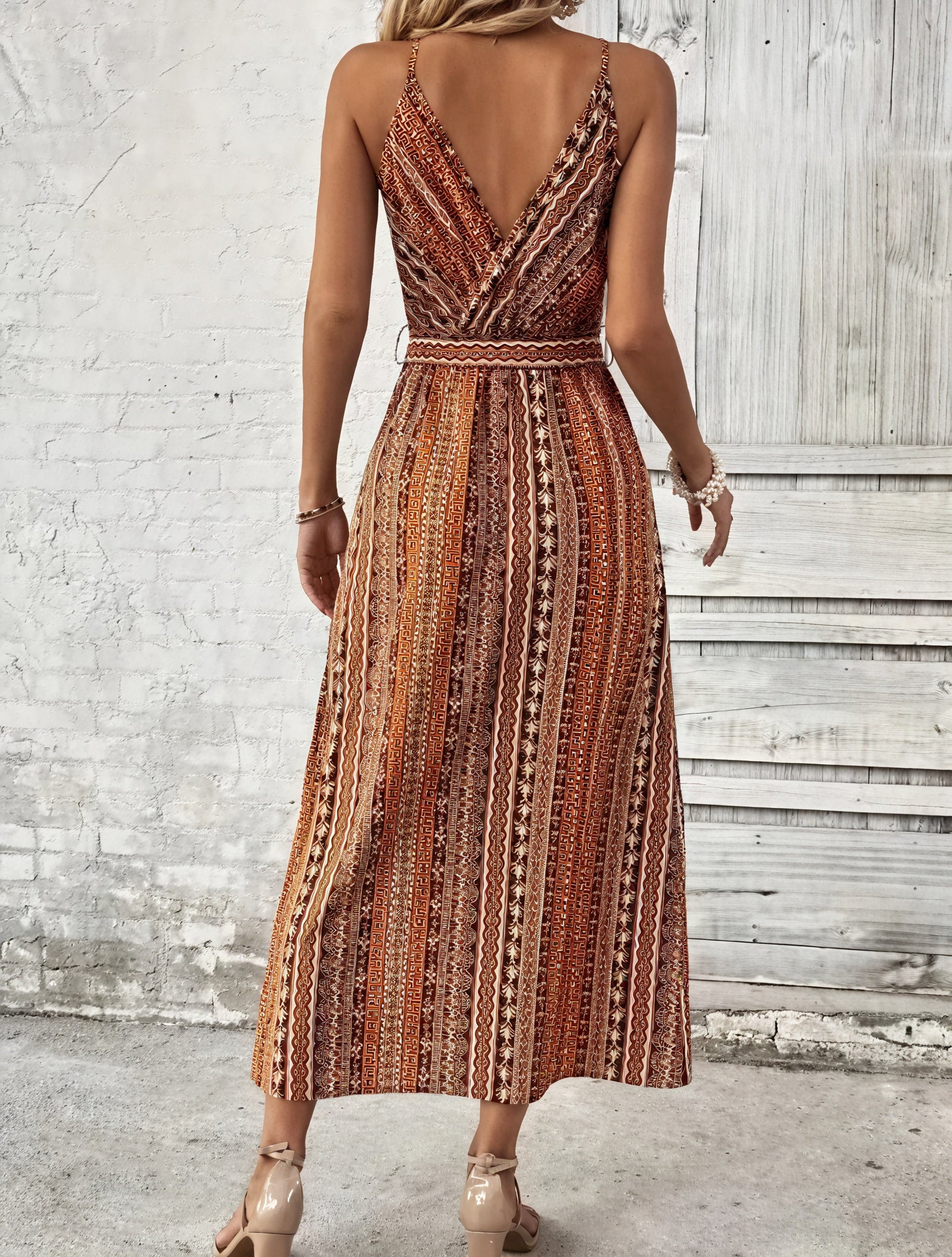 Abito Maxi con Cintura Nodo