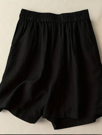 Shorts a Vita Alta e Gamba Ampia