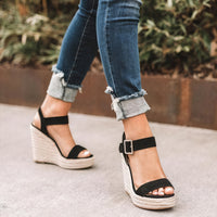 Sandali Zeppa Espadrillas – Cinturino Caviglia