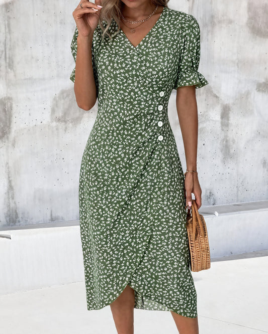 Abito Midi Floreale Stile Bohemien